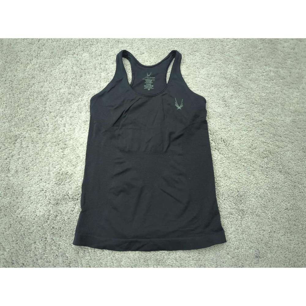 Lucas Hugh Tank Top Womens M Black Scoop‎ Neck Racerback Athletic Performance